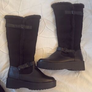 Wanted Black Boots Size 6 (never worn)